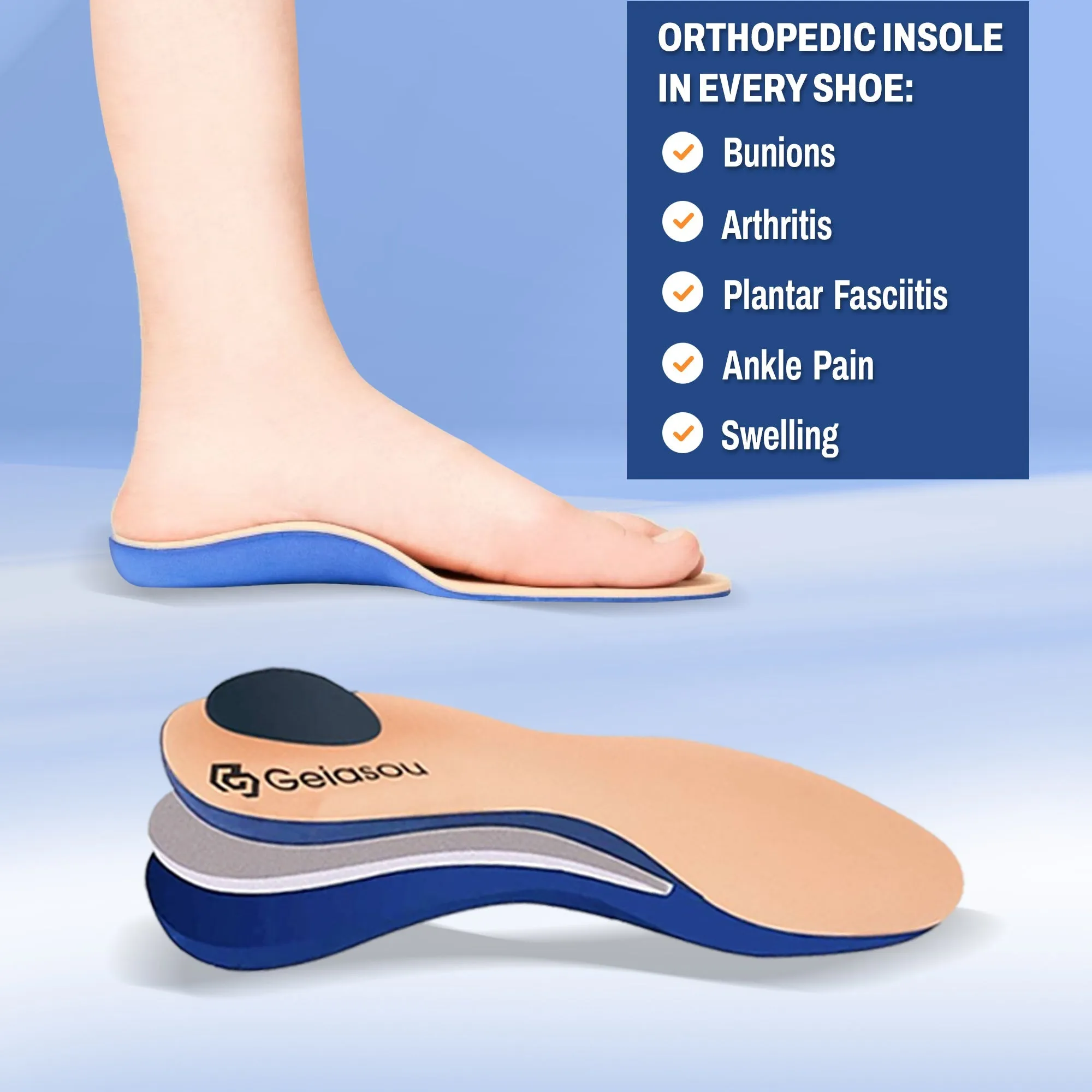 Cuzcare Men Orthopedic Shoes Anti-shock Sports Sneakers