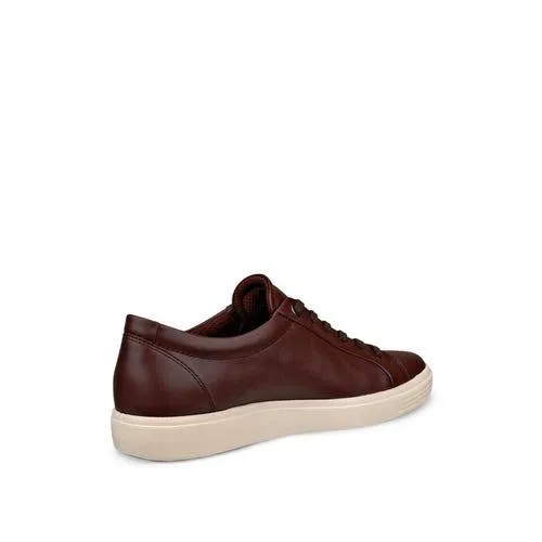 ECCO Soft 7 Classic Sneaker 218613 01474 Ladies Chocolate Leather Lace Up Shoes