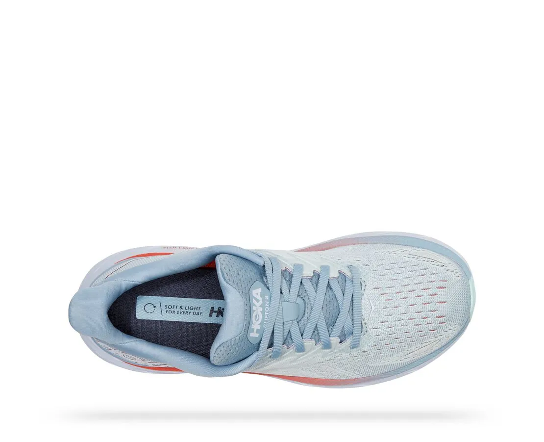 'Hoka' Women's Clifton 8 - Blue Fog / Plein Air (Wide)